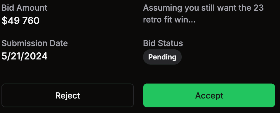 Decide on a bid.